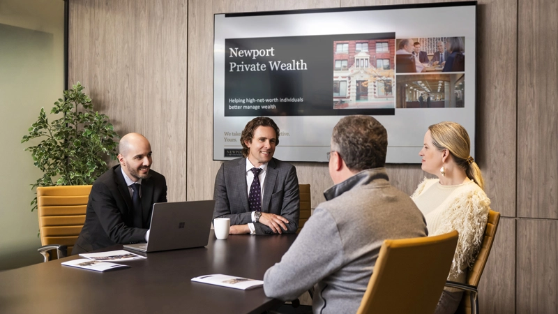 Clients meeting with advisors.