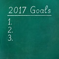 2017 Goals written with chalk on a green board
