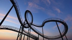 roller coaster to represent volatility